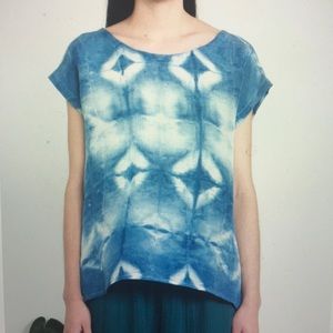 NWT Prairie Underground Hand Dyed Indigo Top